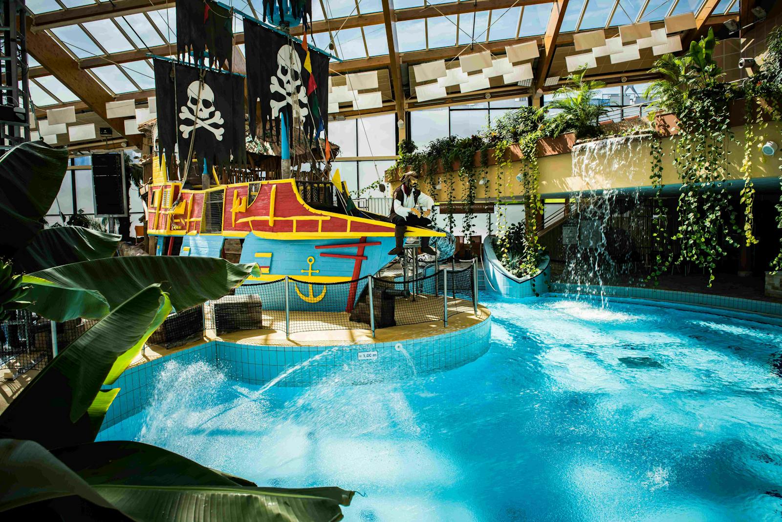 Utsikt over piratbassenget i Aquapalace